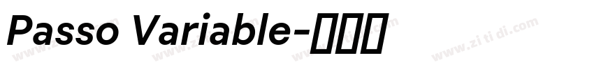 Passo Variable字体转换 Passo Variable字体转换